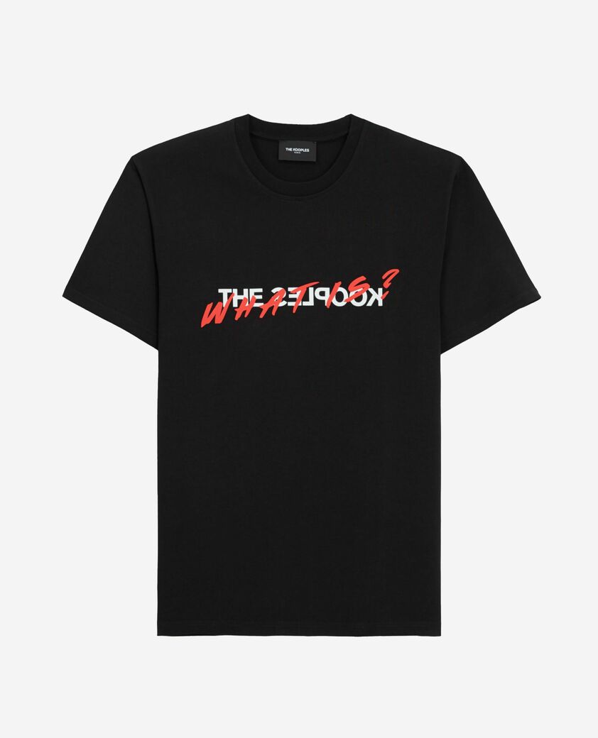 The Kooples WOMEN BLACK black what is noir print t-shirt
