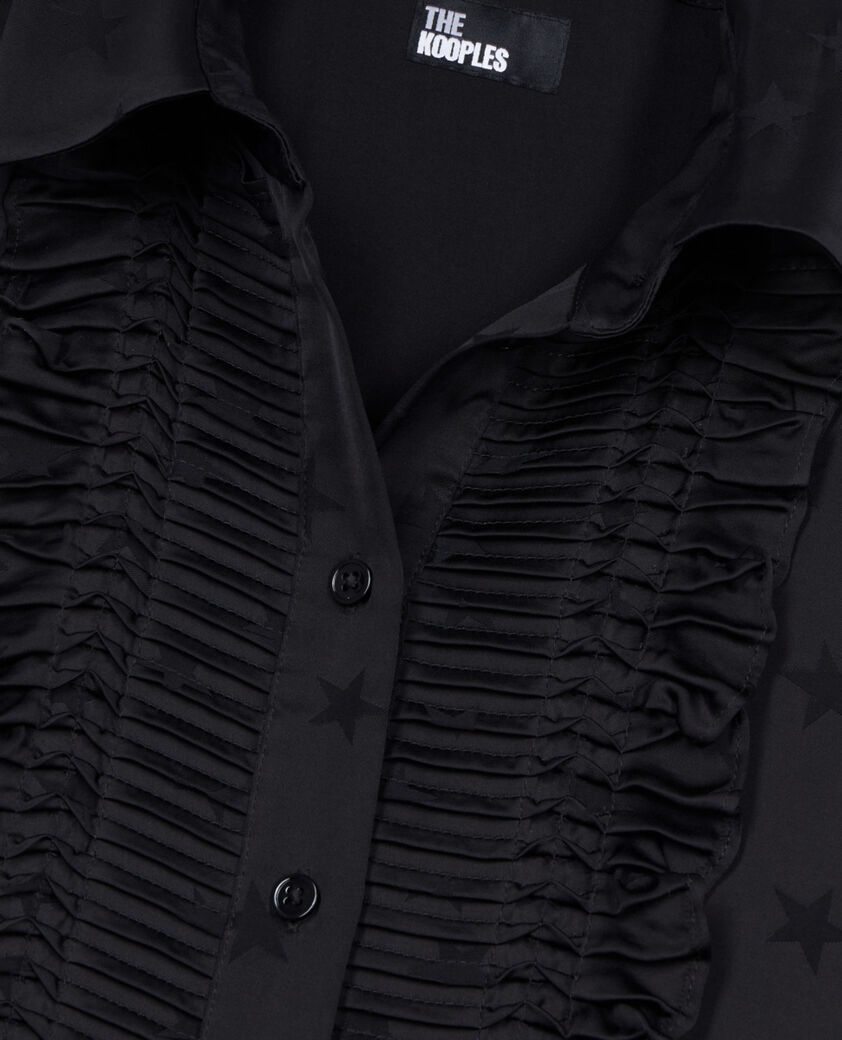 The Kooples FEMME BLACK robe courte jacquard noir