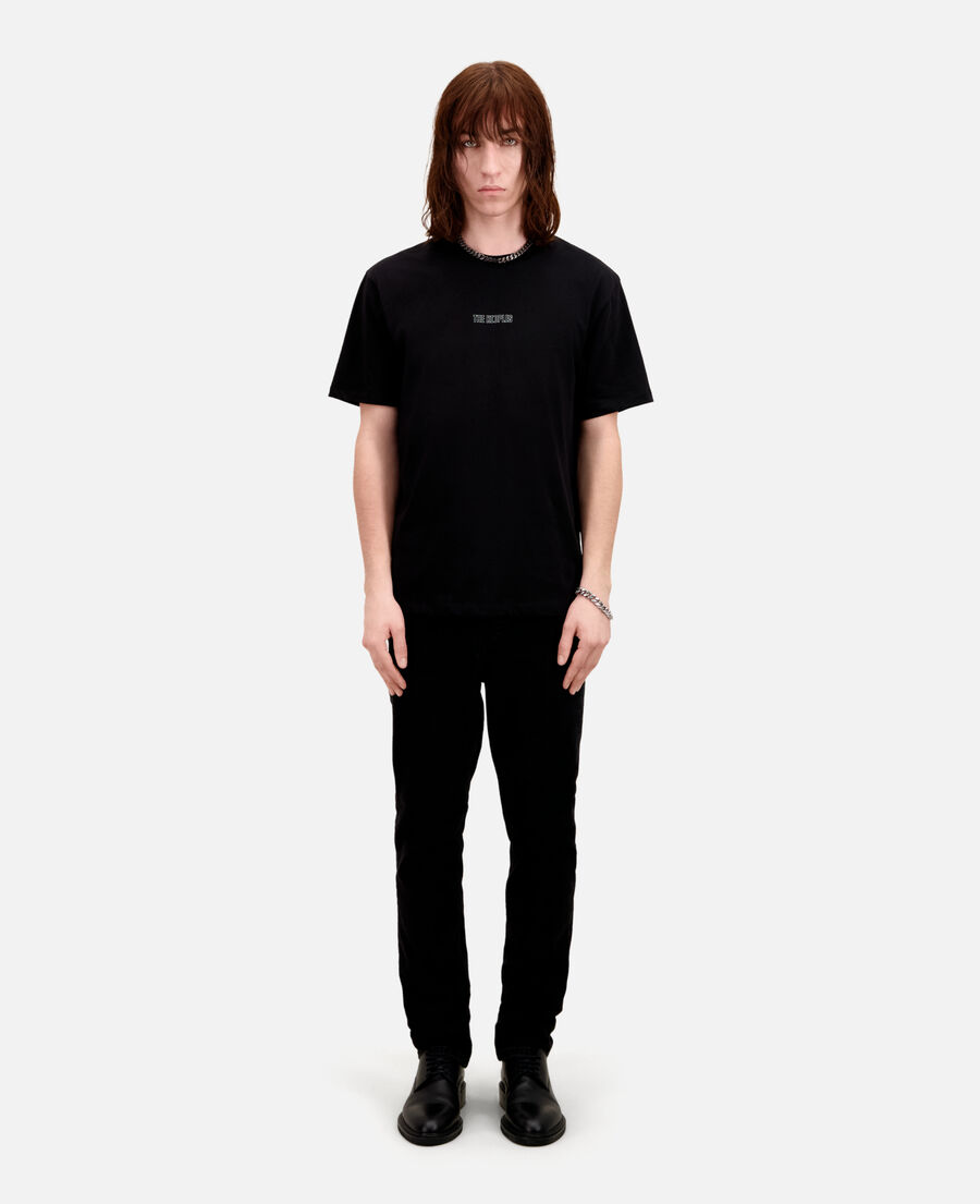 camiseta negra logotipo para hombre