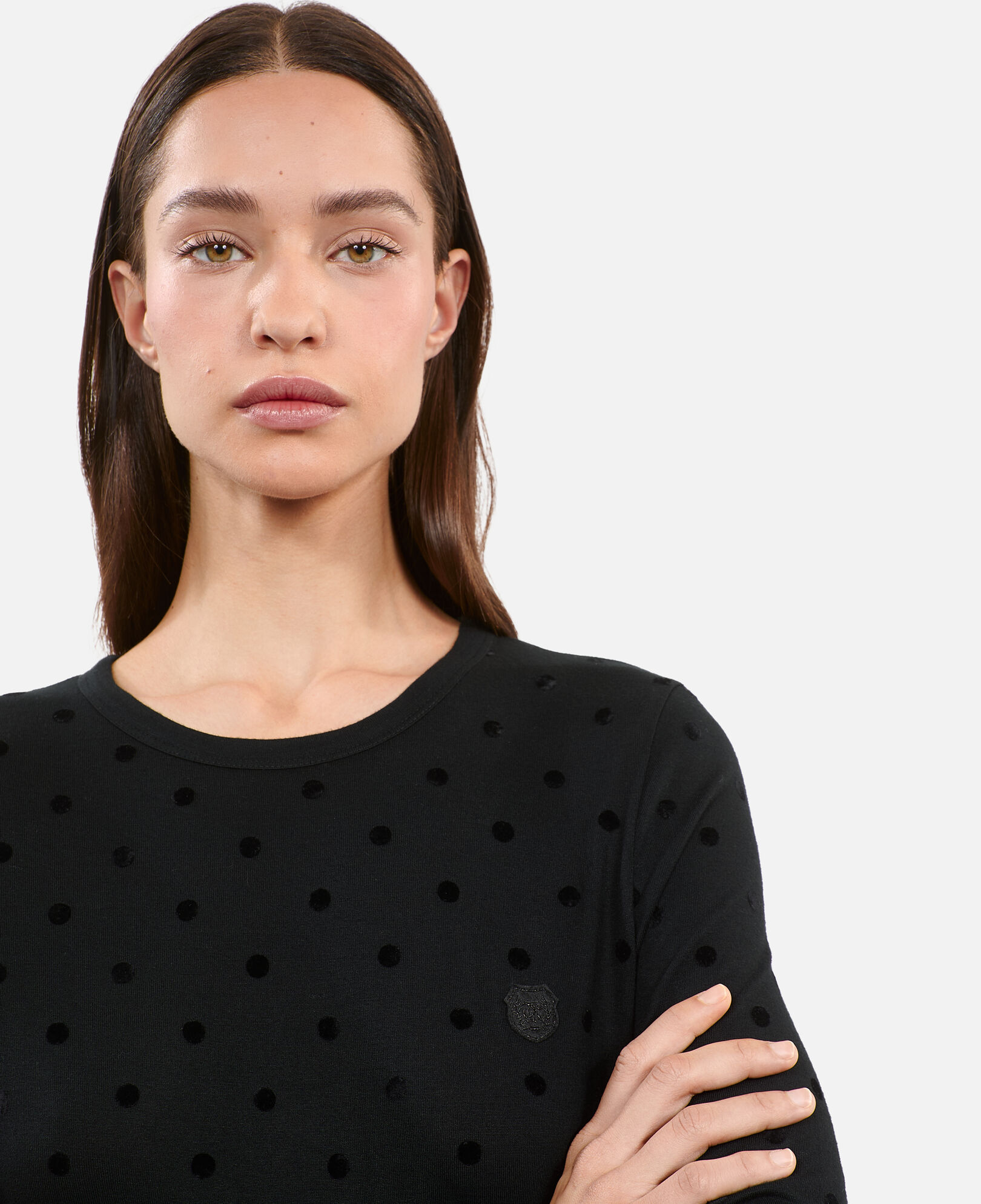 The Kooples WOMEN BLACK black long-sleeved t-shirt