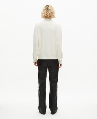 The Kooples HOMME ECRU pull col roulé en cachemire écru