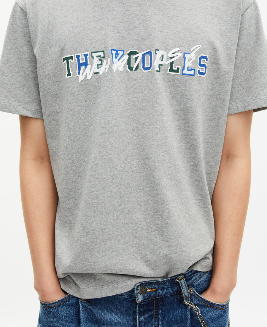 The Kooples MEN GREY MELANGE what is grey t-shirt
