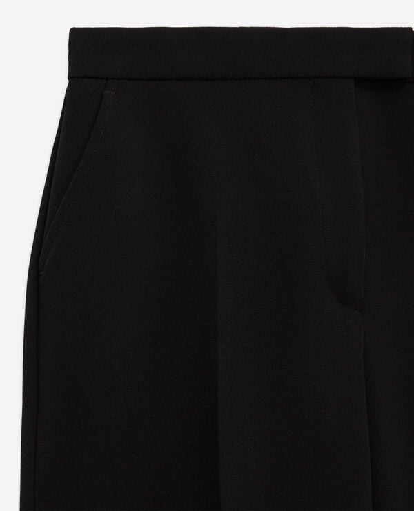 The Kooples WOMEN BLACK black straight-cut crepe tailored pants