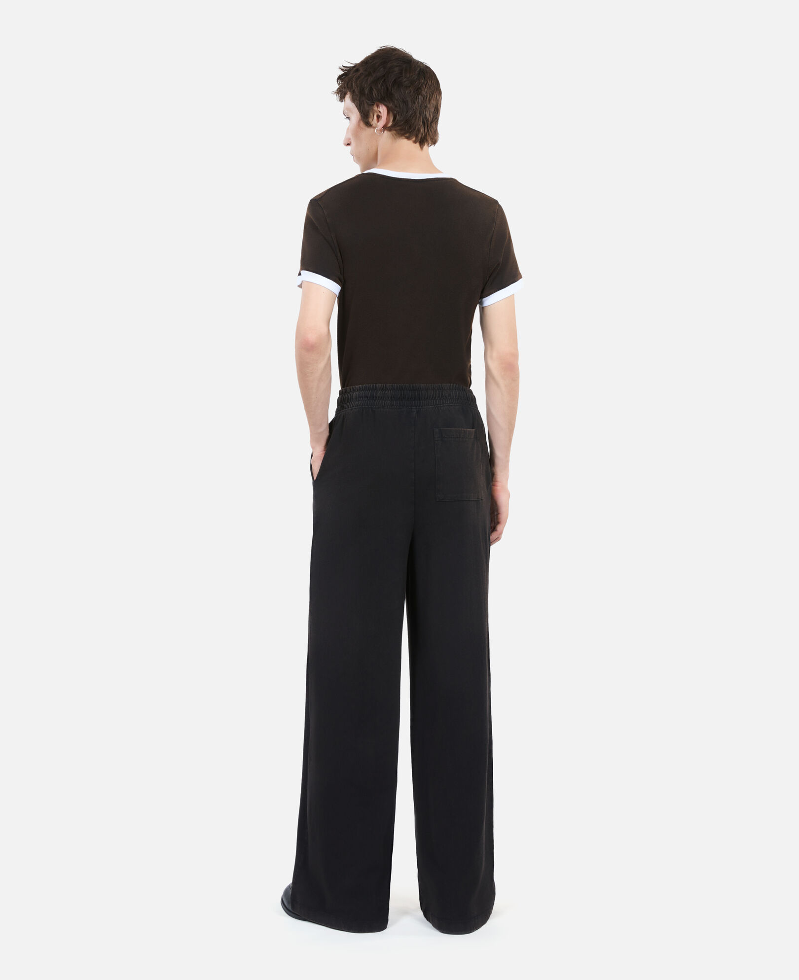 The Kooples MEN BLACK WASHED black blazon tracksuit trousers