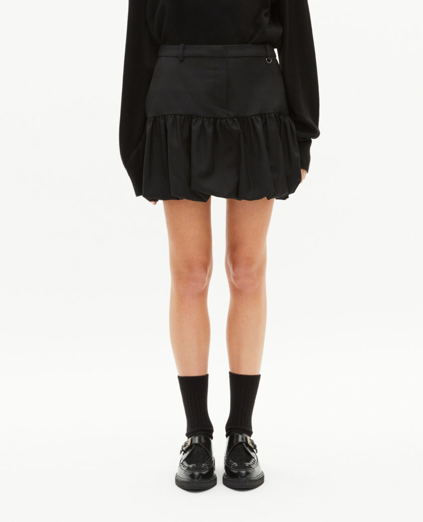 The Kooples WOMEN BLACK short black ball skirt