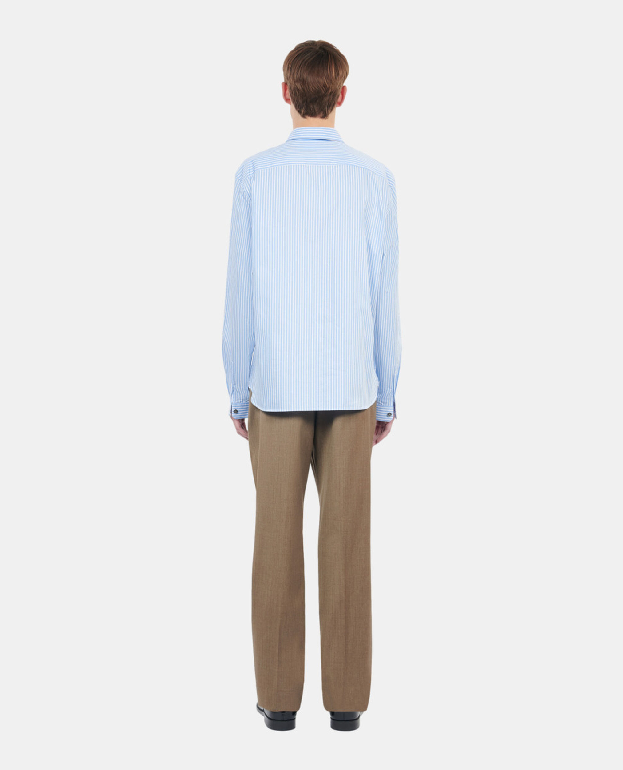 Formal striped shirt, BLUE WHITE, hi-res image number null
