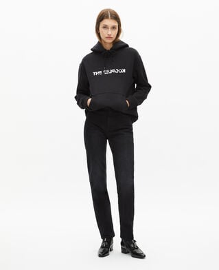 The Kooples WOMEN BLACK black what is hoodie with rhinestones