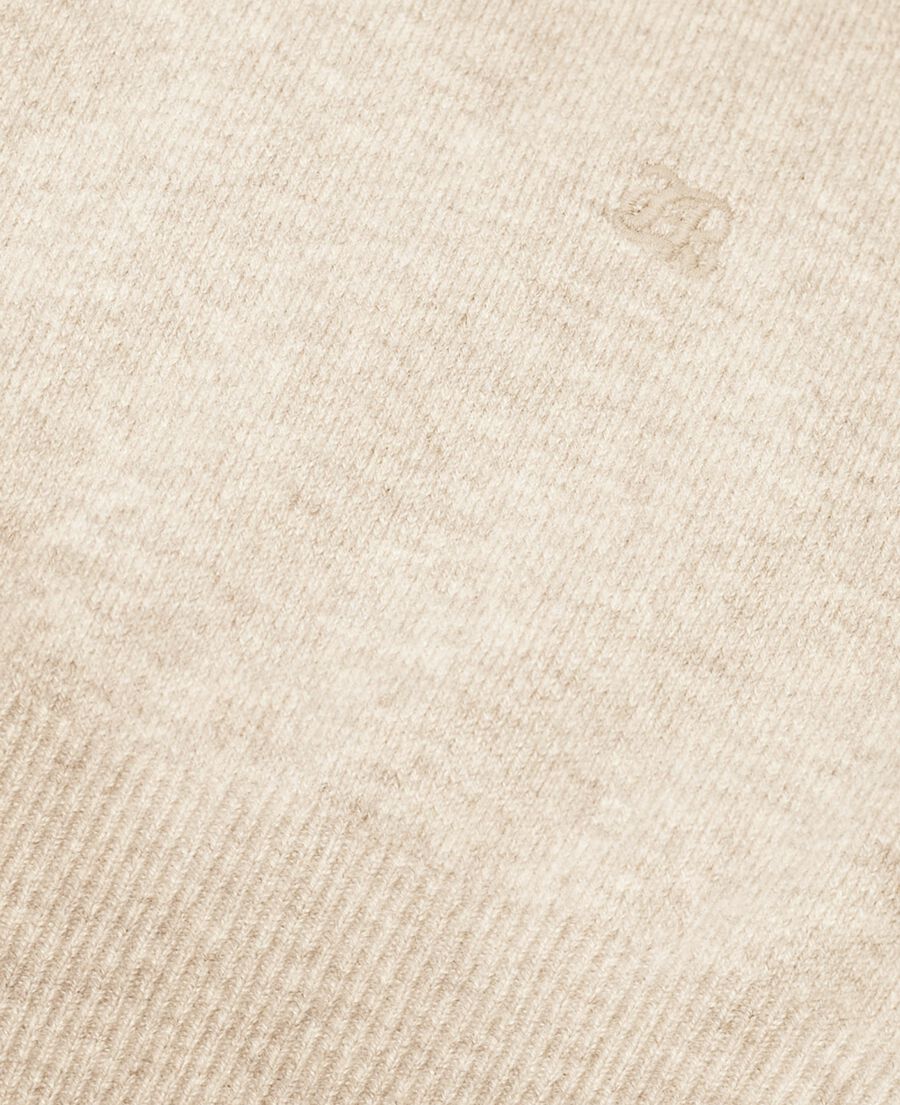 The Kooples HOMME BEIGE MELANGE pull col roulé en cachemire beige