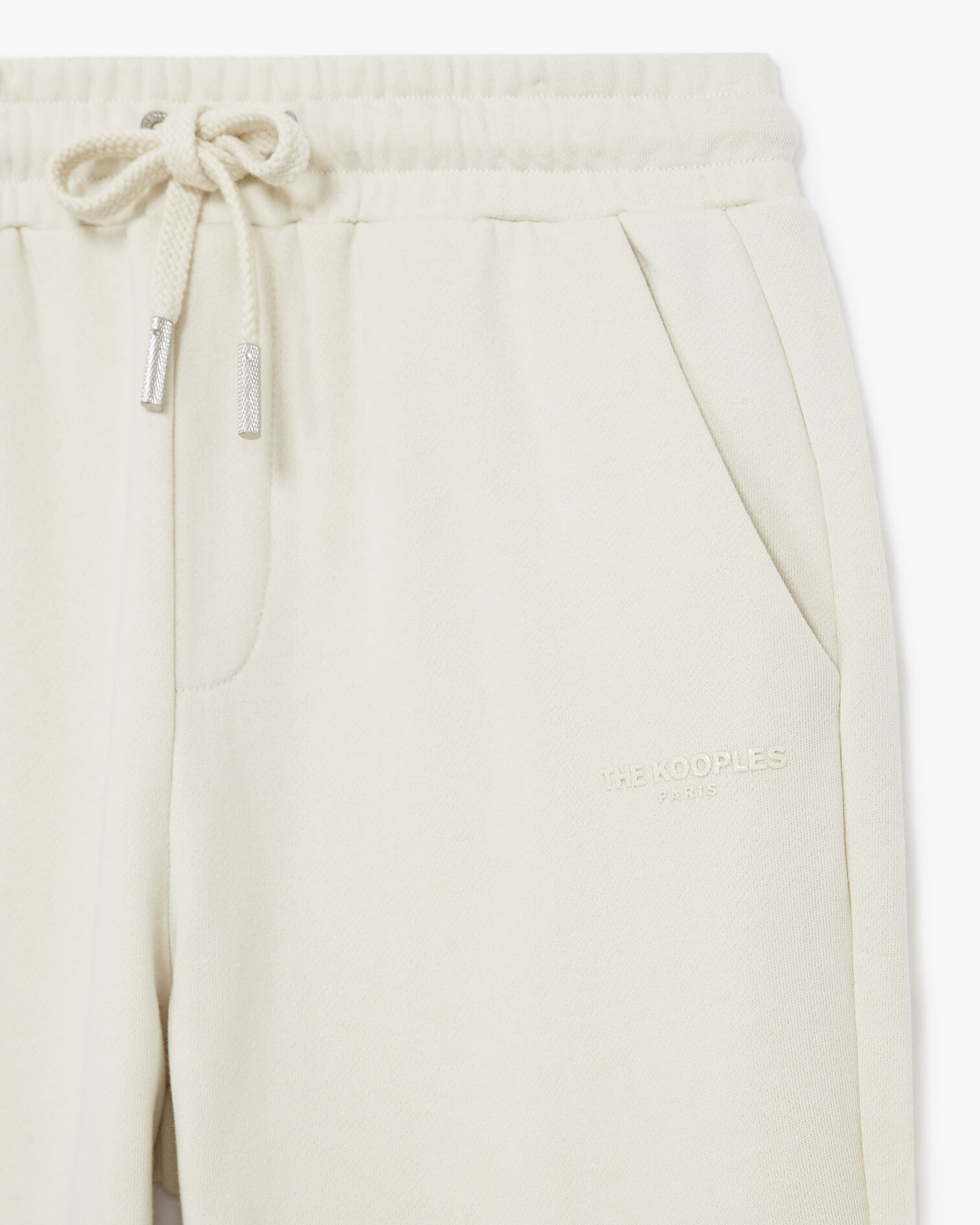 Ecru joggers with The Kooples logo, ECRU, hi-res image number null