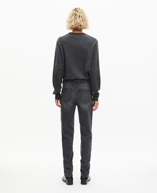 The Kooples MEN BLACK WASHED black faded skinny jeans