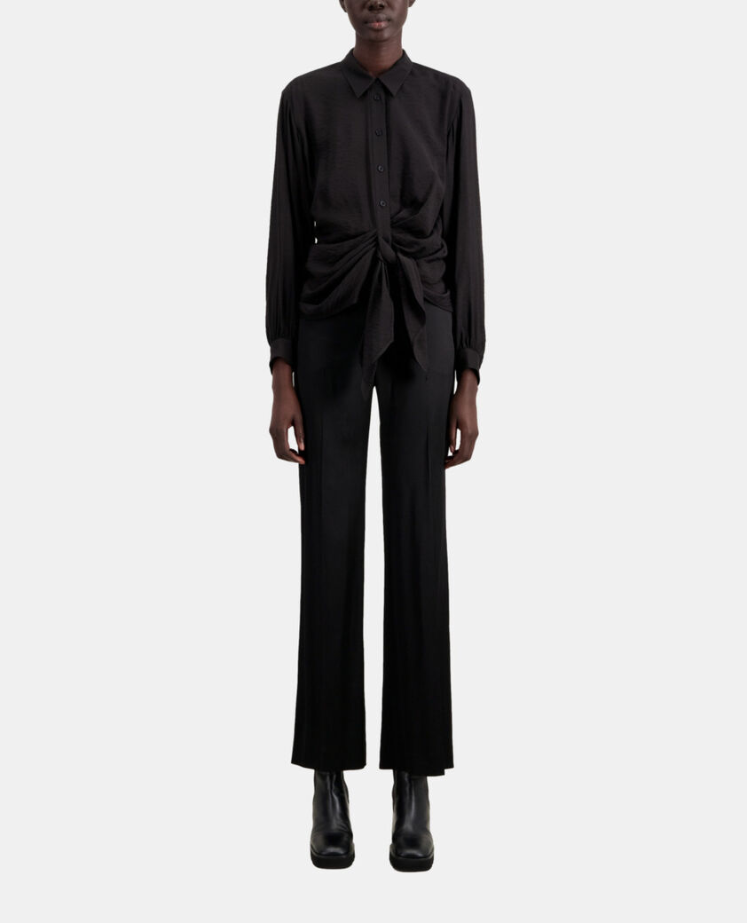 The Kooples F BLACK black shirt with draped effect