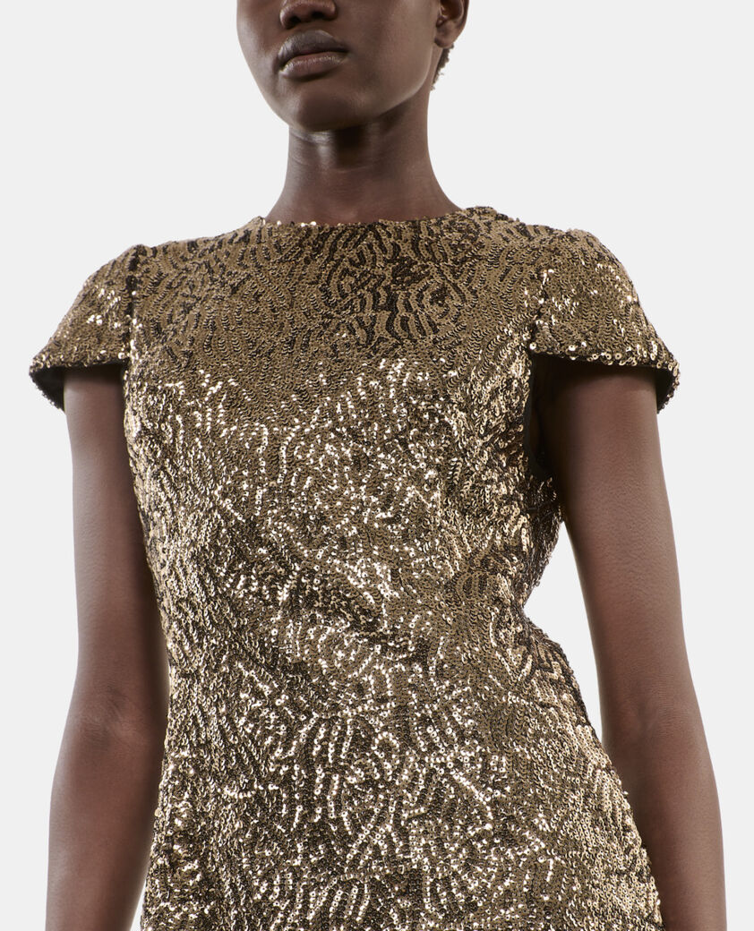 The Kooples F GOLD short dress with golden sequins