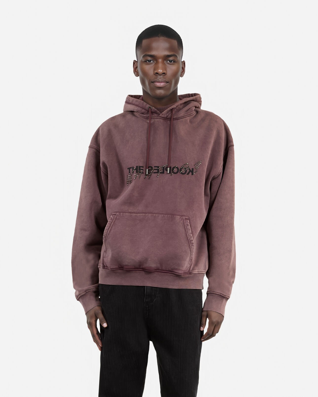 The Kooples MEN FIGUE burgundy what is hooded sweatshirt