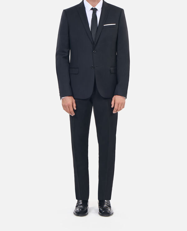 The Kooples MEN BLACK black wool suit fitted jacket