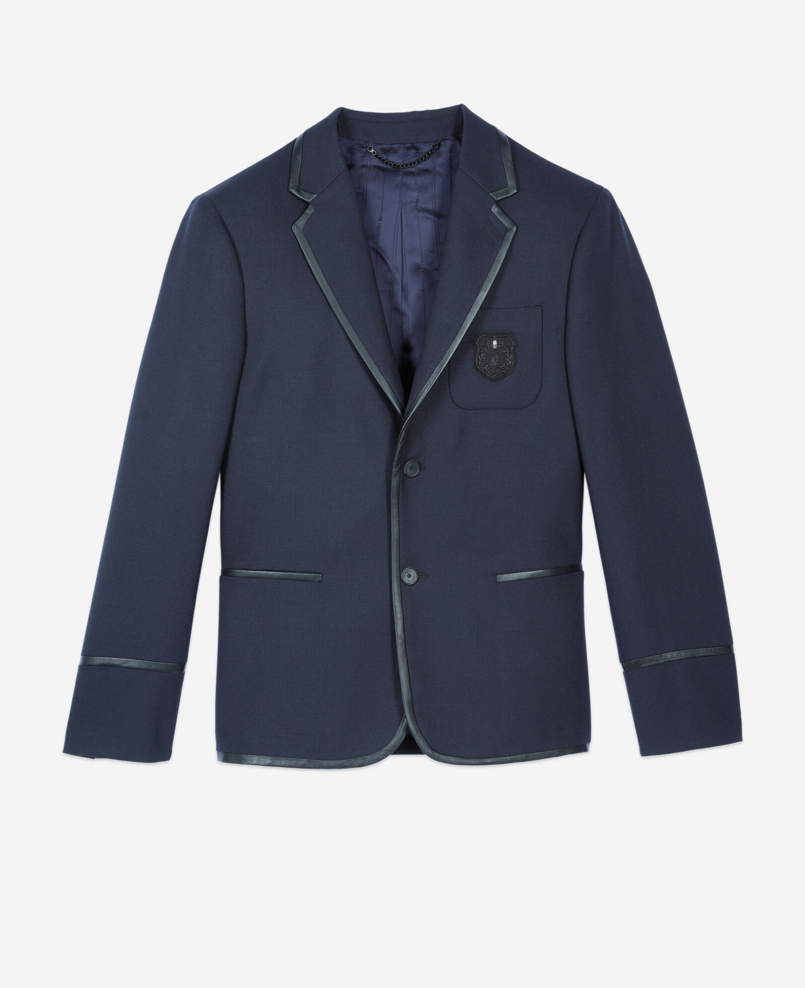 The Kooples MEN DARK NAVY navy blue wool-blend jacket