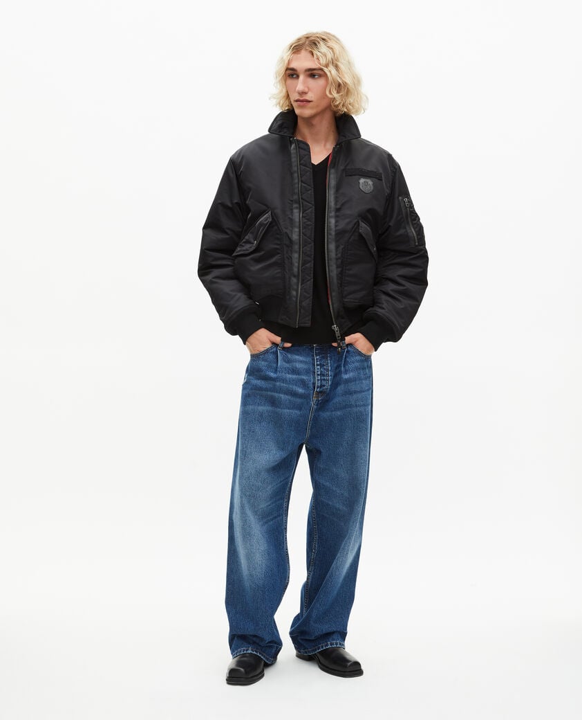 The Kooples HOMME BLACK blouson aviateur noir the kooples x schott