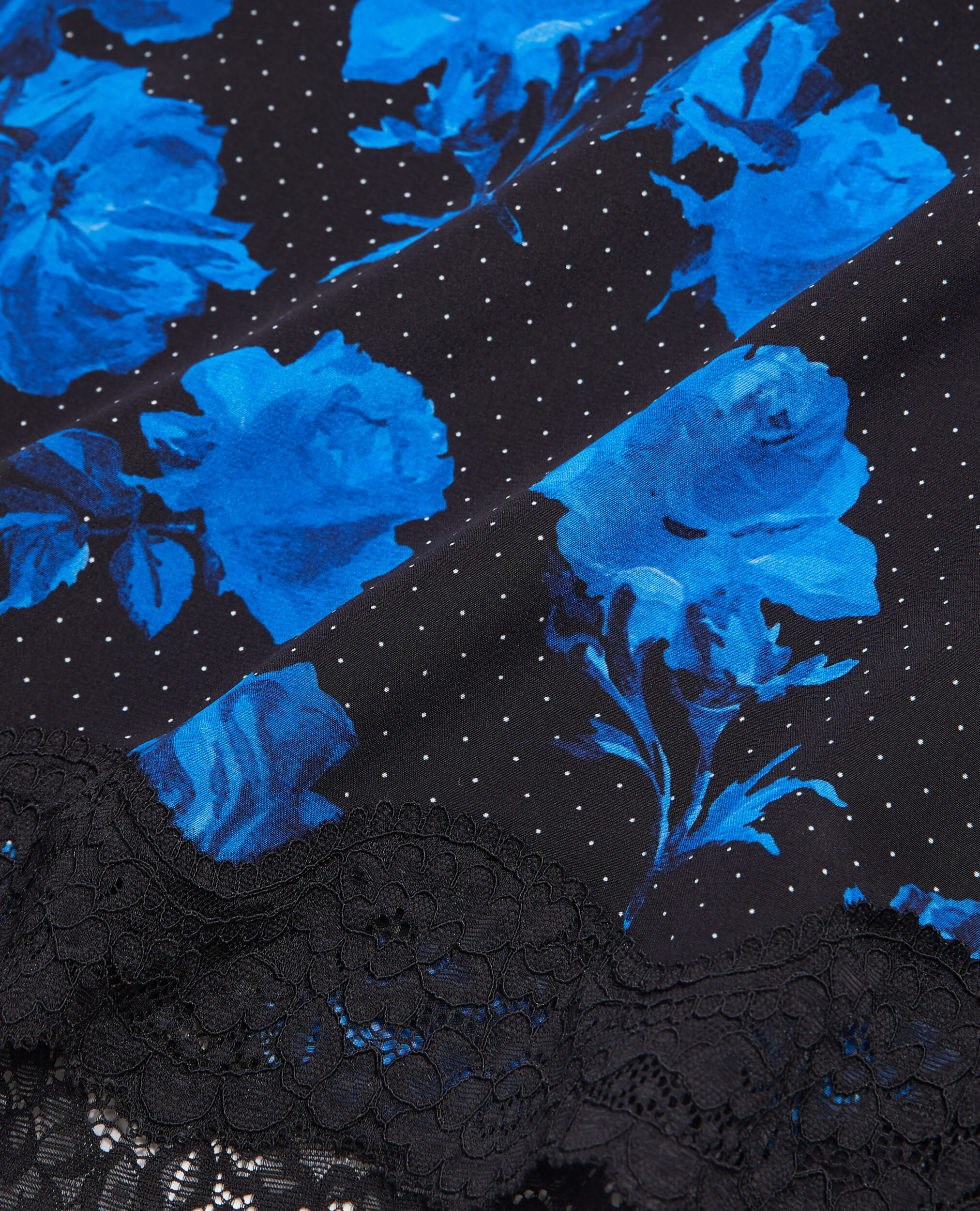 Langer Rock aus Seide mit Print, BLACK BLUE, hi-res image number null