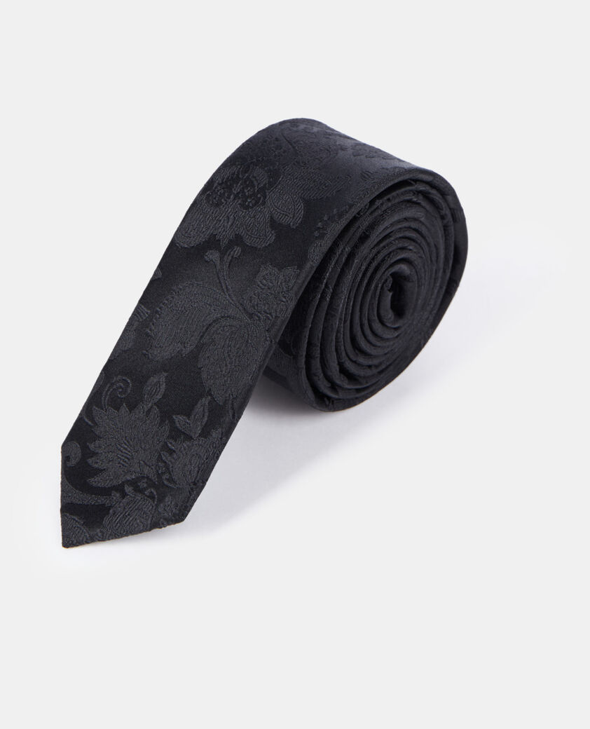 The Kooples MEN BLACK black silk tie