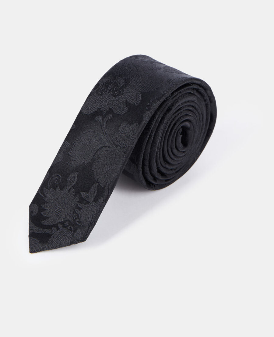 The Kooples H BLACK black silk tie