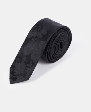 The Kooples H BLACK black silk tie