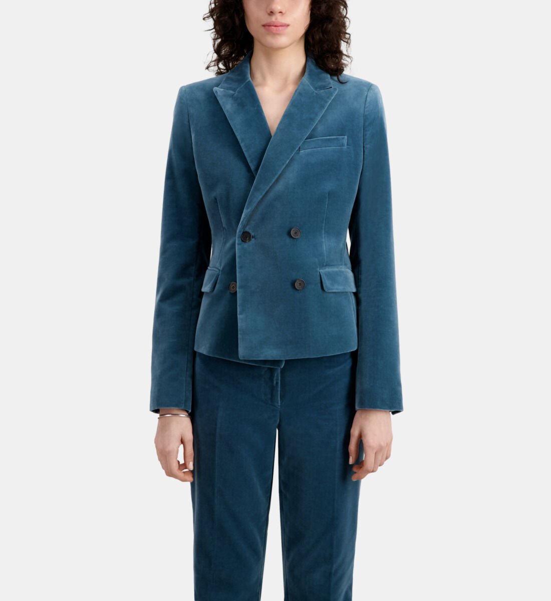 Blue velvet suit jacket new arrivals