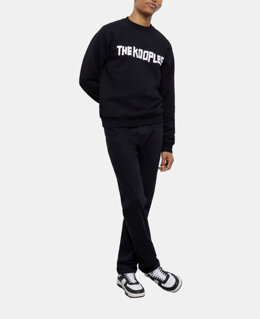 The Kooples HERREN BLACK schwarzes sweatshirt mit the kooples logo