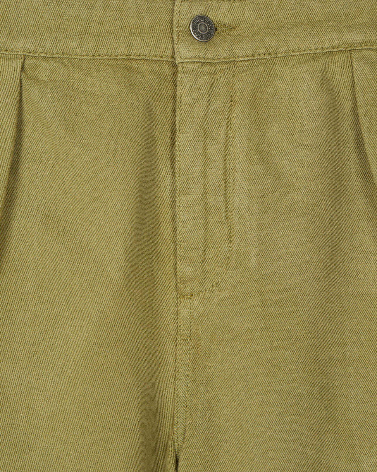 The Kooples MEN WOOD KAKI khaki cotton and linen cargo shorts