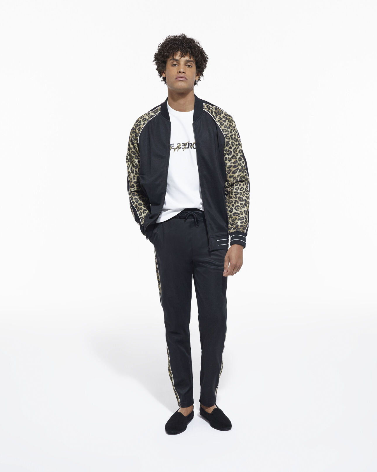 The Kooples HOMME BLACK / LEOPARD jogging léopard
