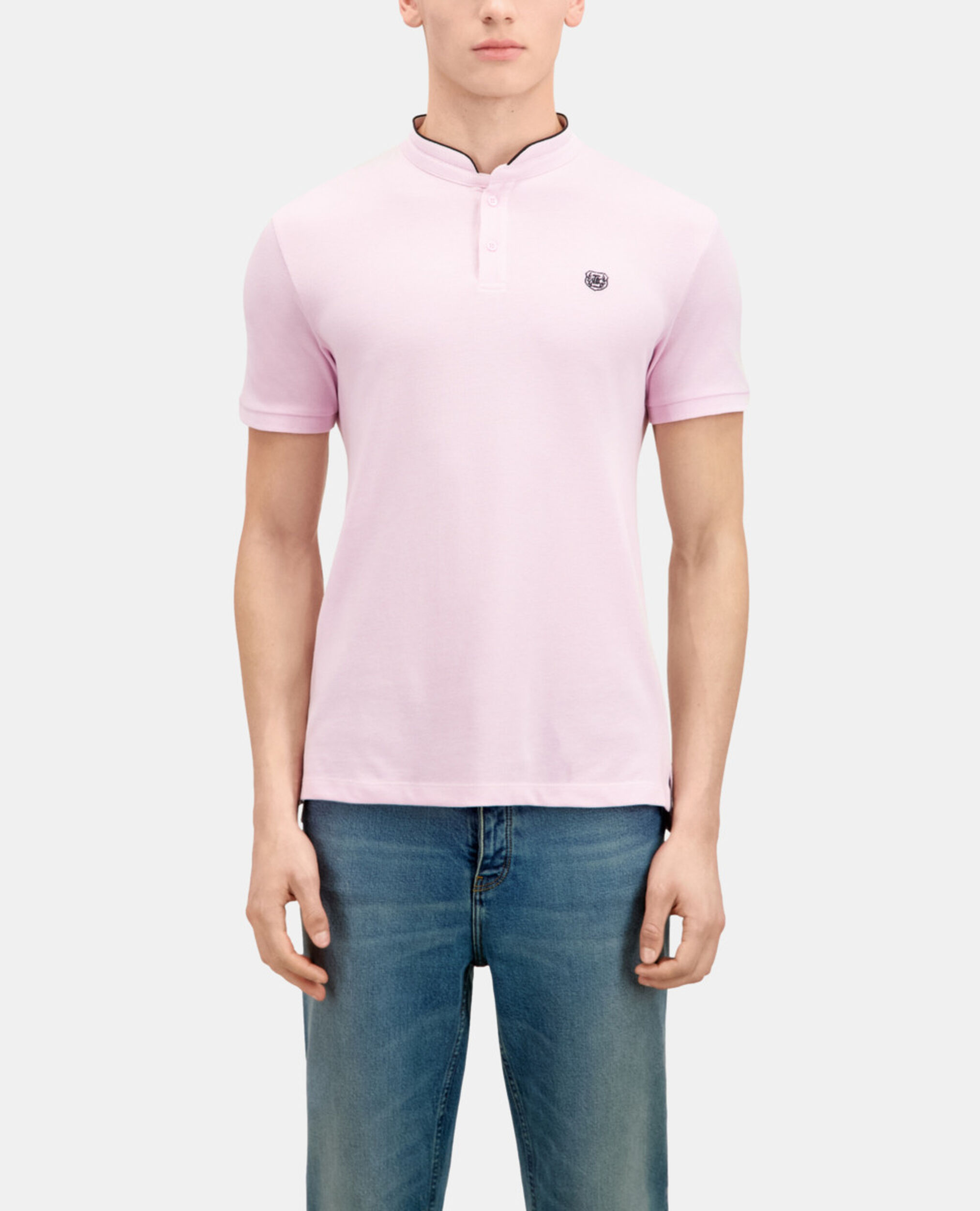 Camisa polo rosa algodón, PALE PINK, hi-res image number null