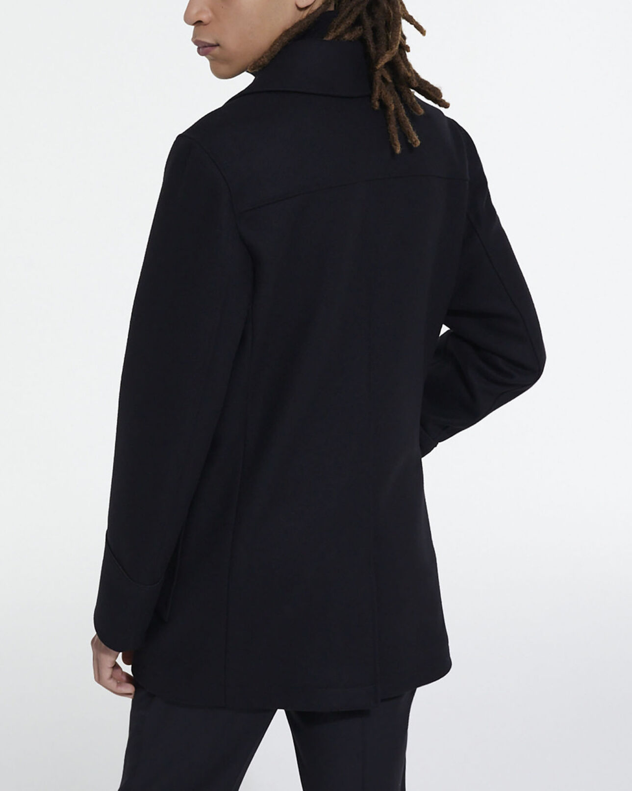 The Kooples HOMME BLACK manteau en laine noir