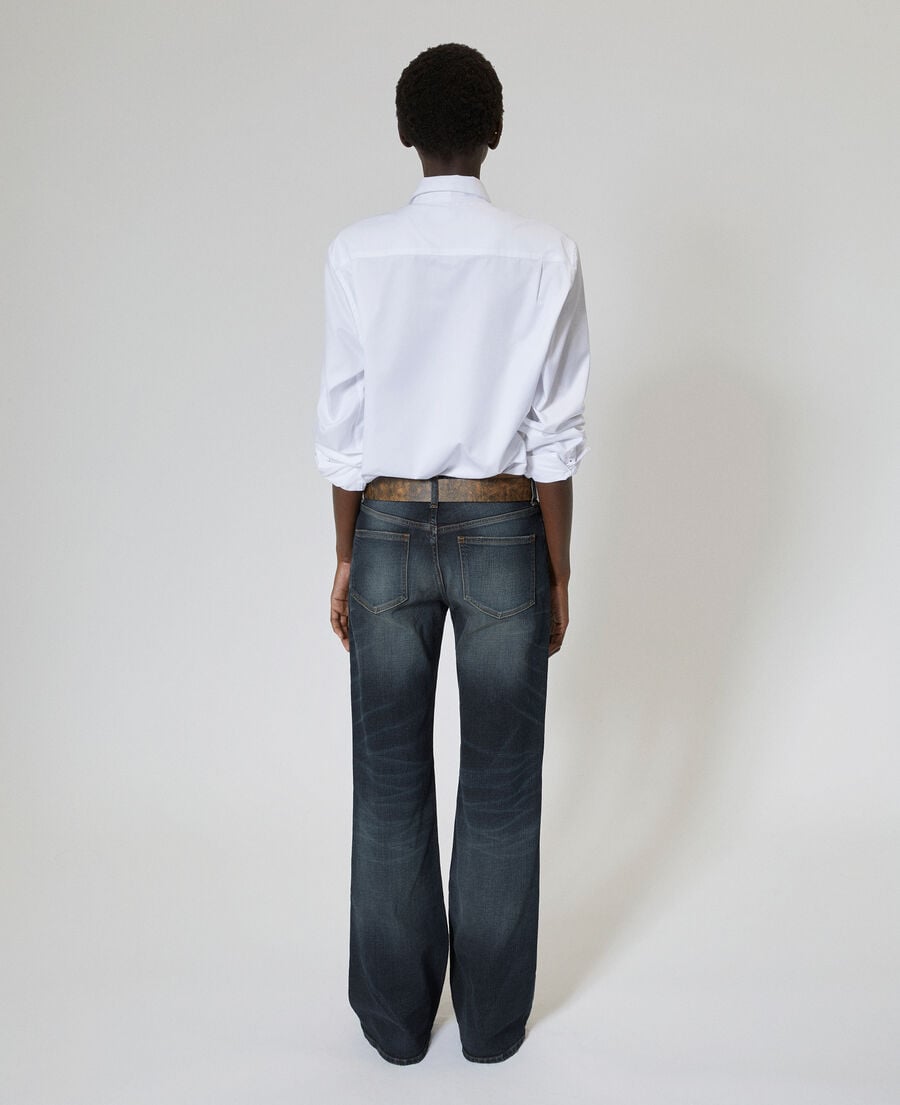 The Kooples FEMME MEDIUM BLUE jean bootcut avec abrasions bleu