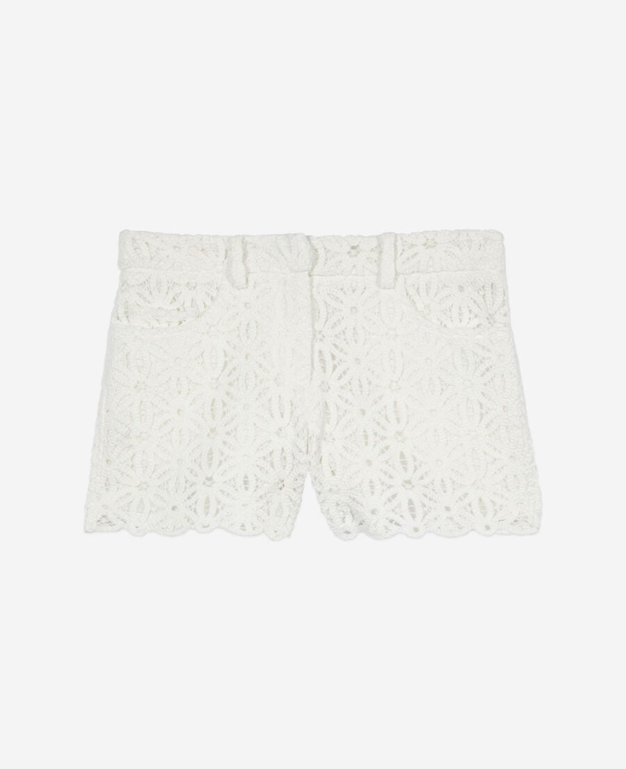 The Kooples WOMEN WHITE white guipure shorts