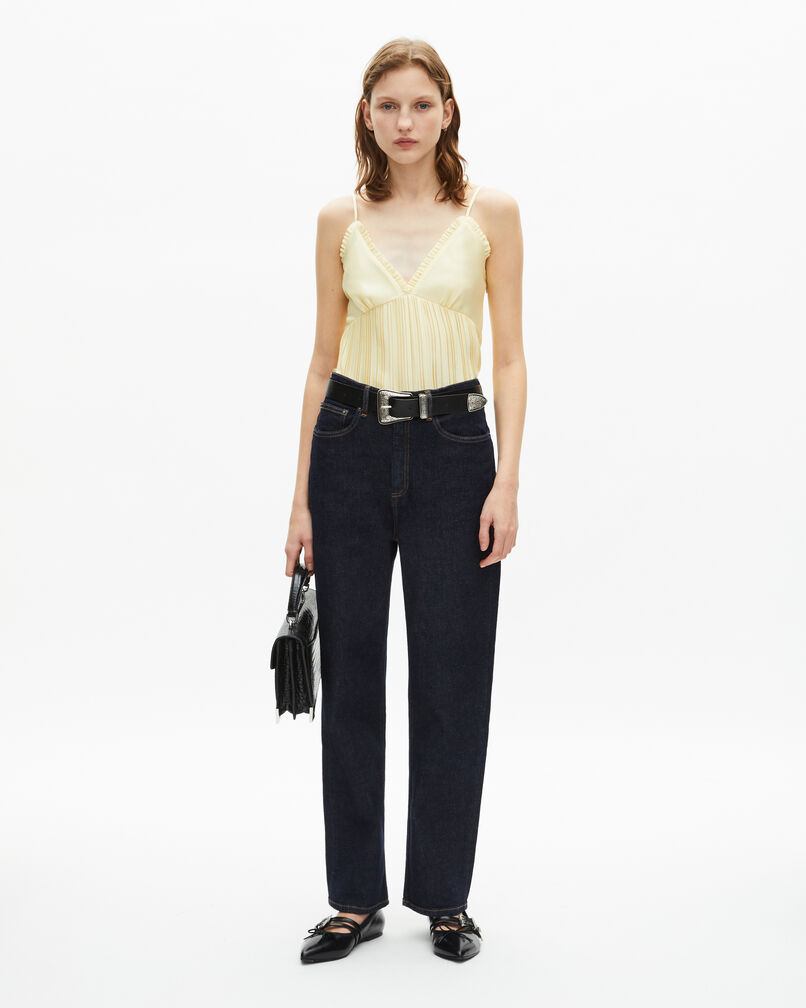The Kooples FEMME YELLOW caraco plissé jaune