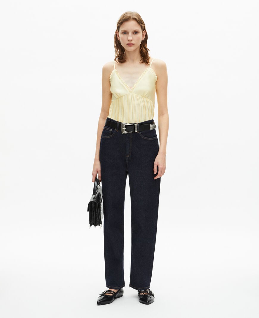 The Kooples WOMEN YELLOW yellow pleated camisole