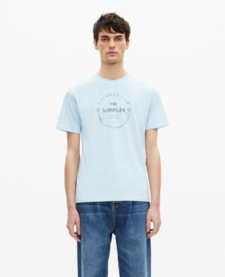 The Kooples HOMME BABY BLUE t-shirt avec sérigraphie bleu clair