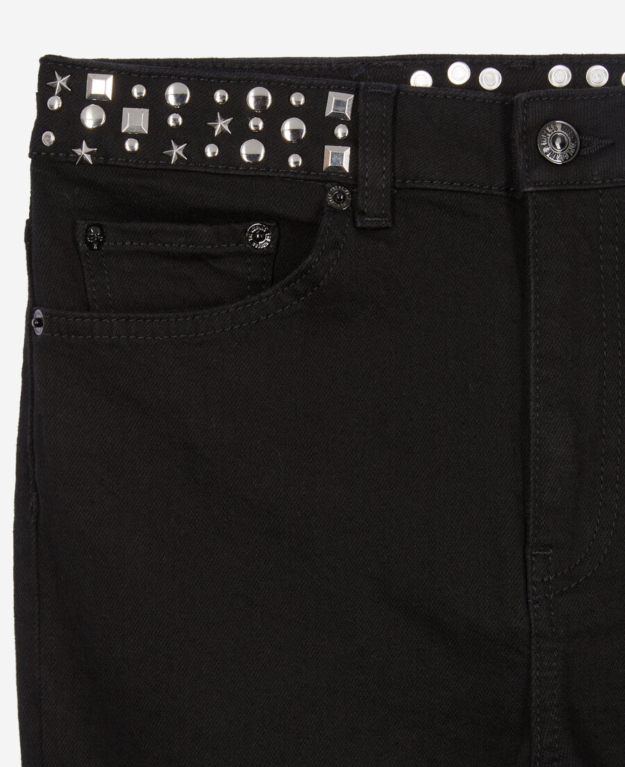 black slim jeans with studs and stars