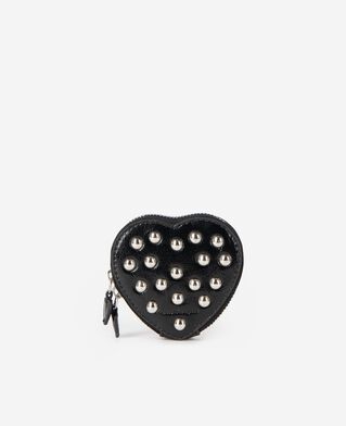 The Kooples WOMEN BLACK black leather purse/bag charm