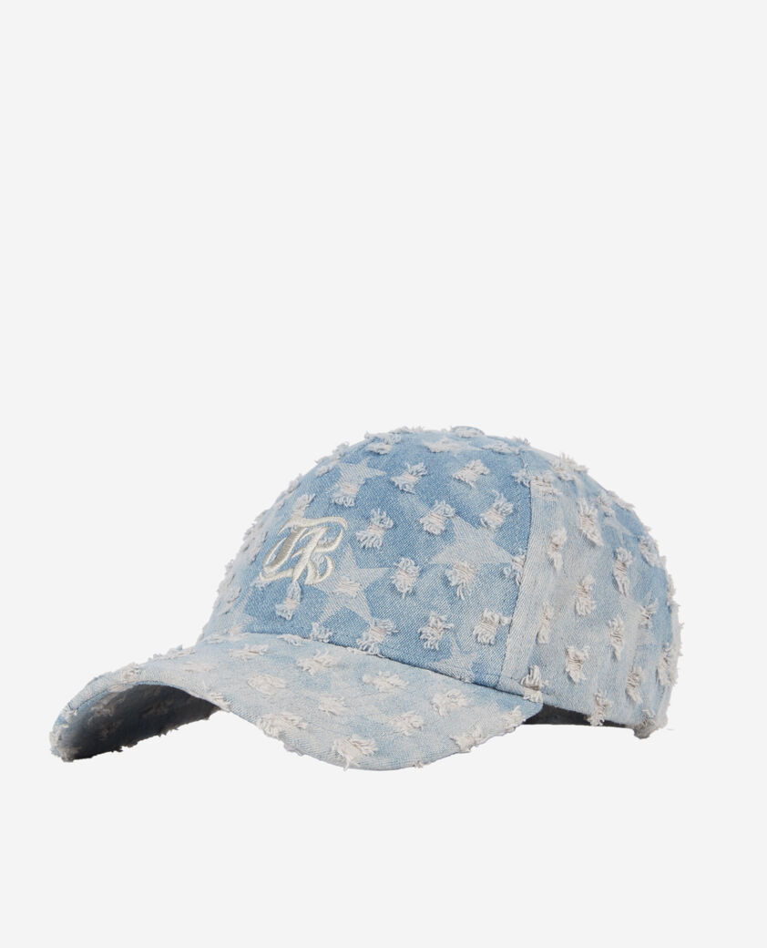 The Kooples MIXTE BLUE DENIM casquette en denim bleue avec &eacute;toiles