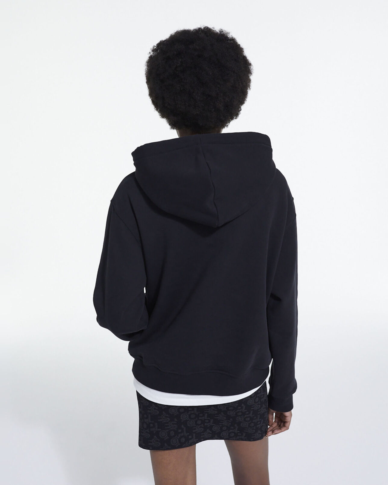 The Kooples WOMEN BLACK black sweatshirt with the kooples logo