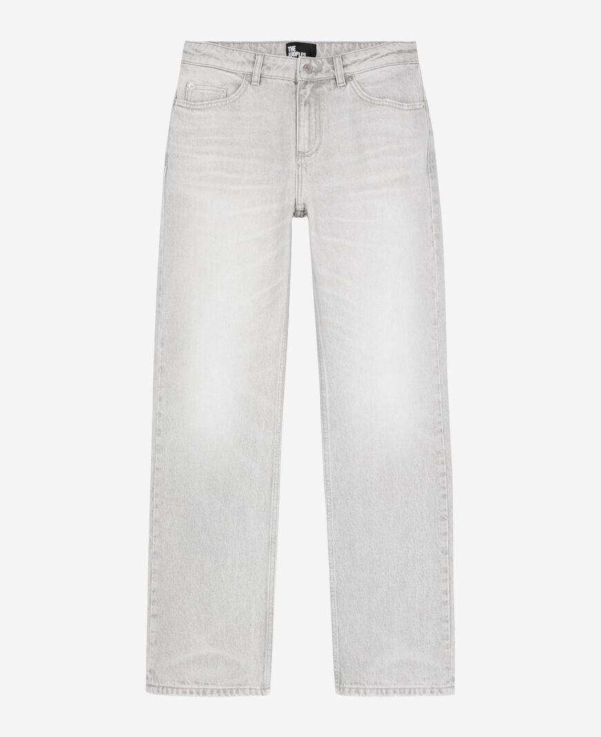 The Kooples F GREY light grey straight jeans