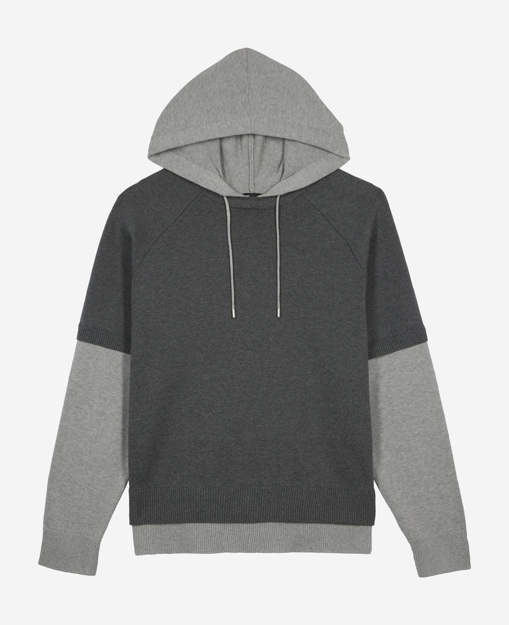The Kooples HERREN MIDDLE GREY / ANTHRACITE grauer pullover aus baumwolle
