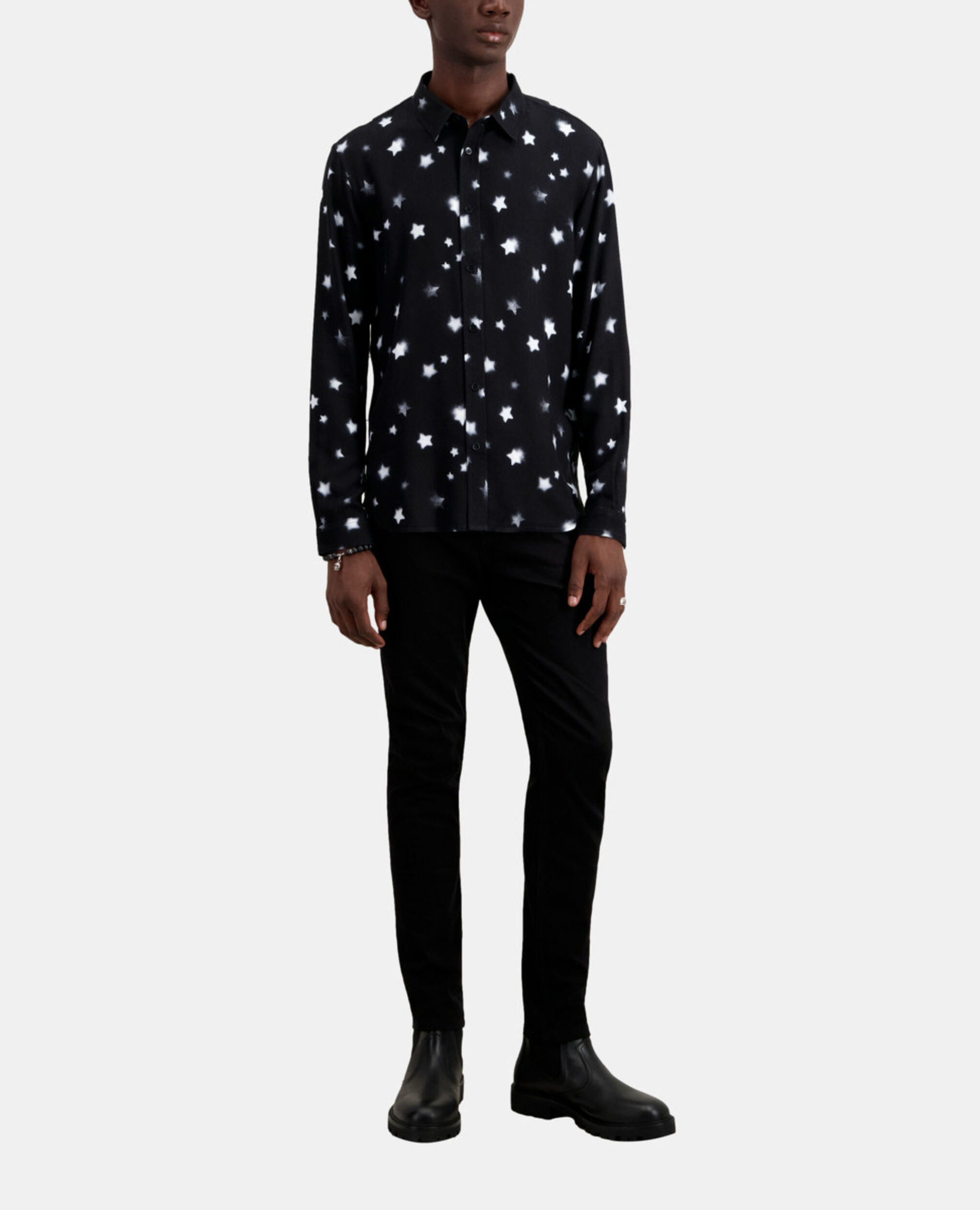 Printed shirt, BLACK, hi-res image number null