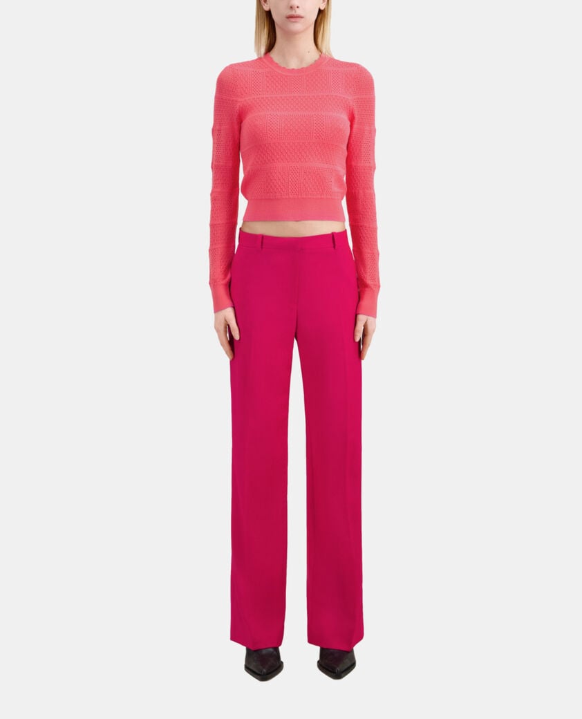 The Kooples F CHERRY red wool suit trousers