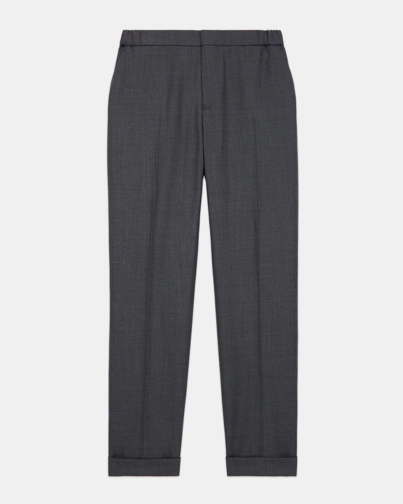 The Kooples MEN GREY gray wool suit pants