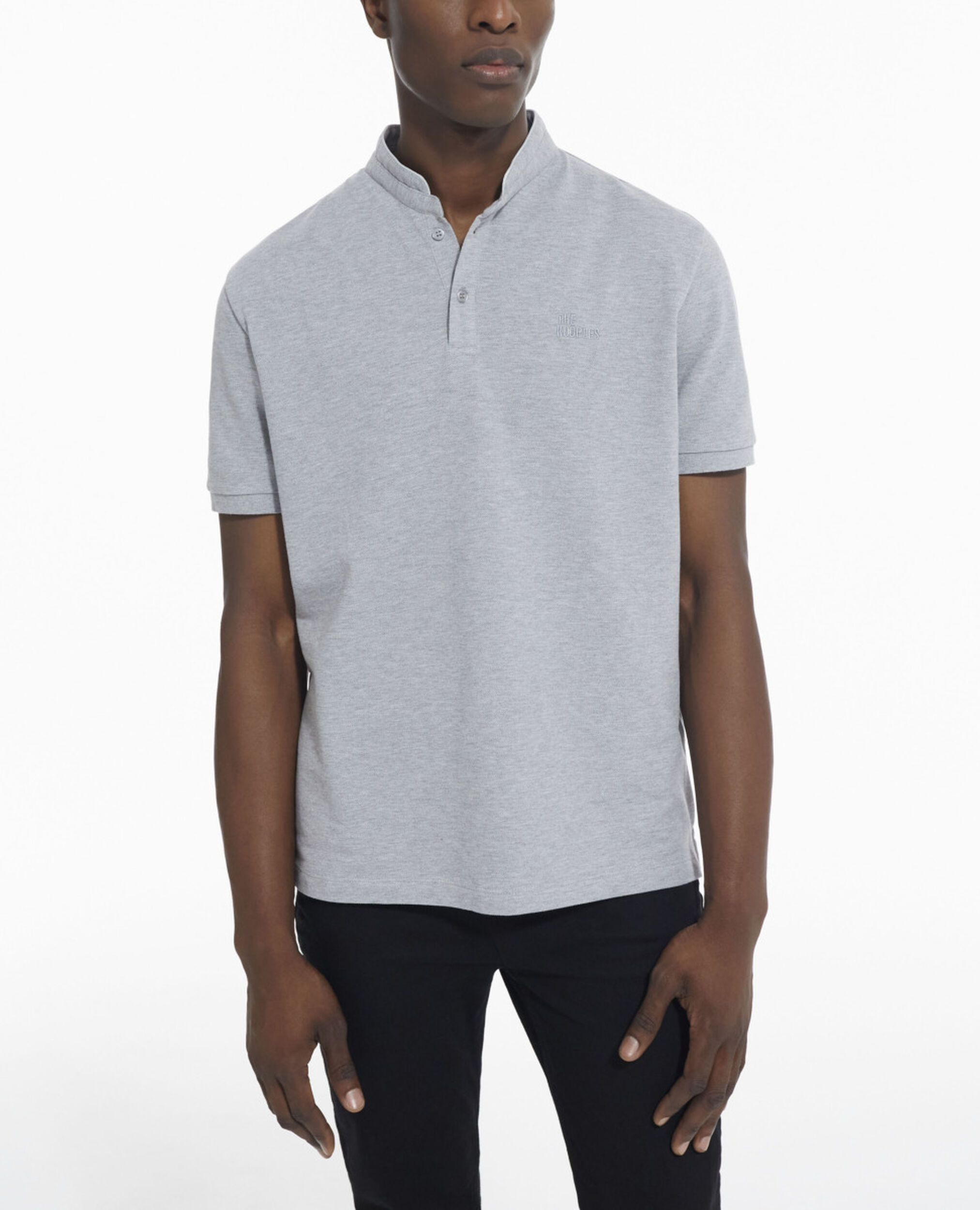 Polo gris, GREY MELANGE, hi-res image number null