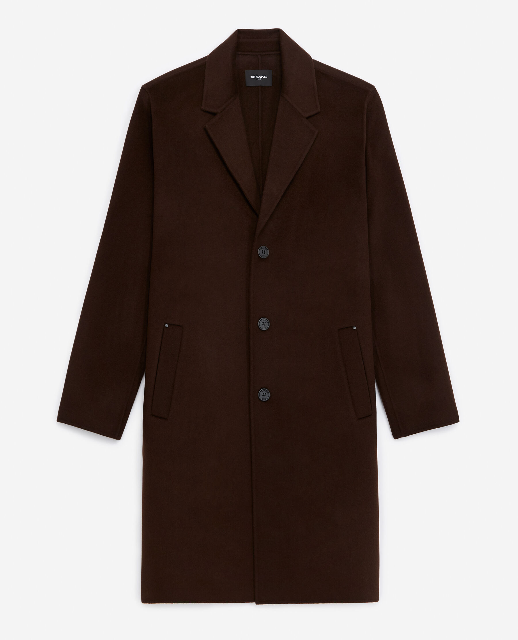Manteau laine marron discount