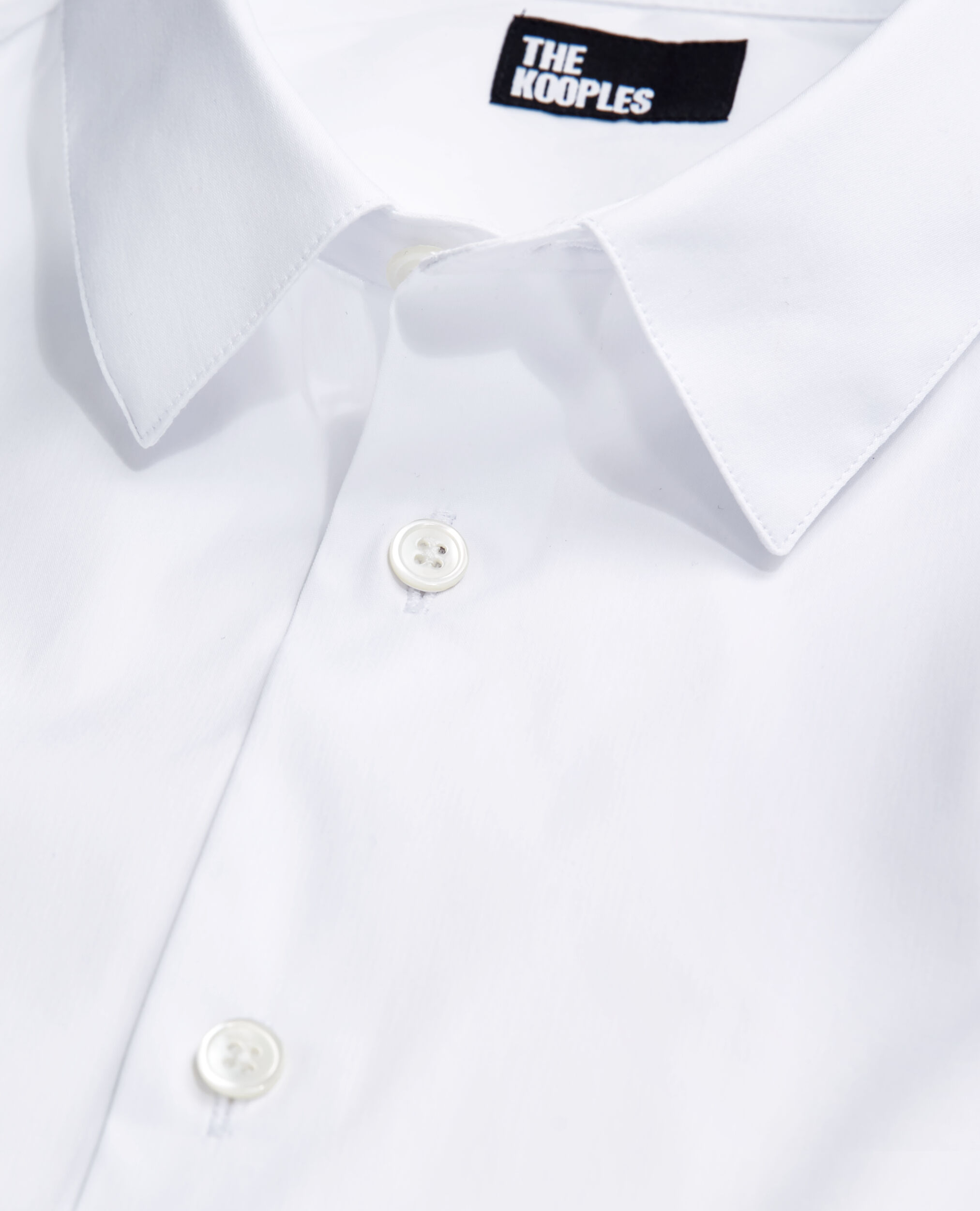 Formal white poplin shirt, WHITE, hi-res image number null