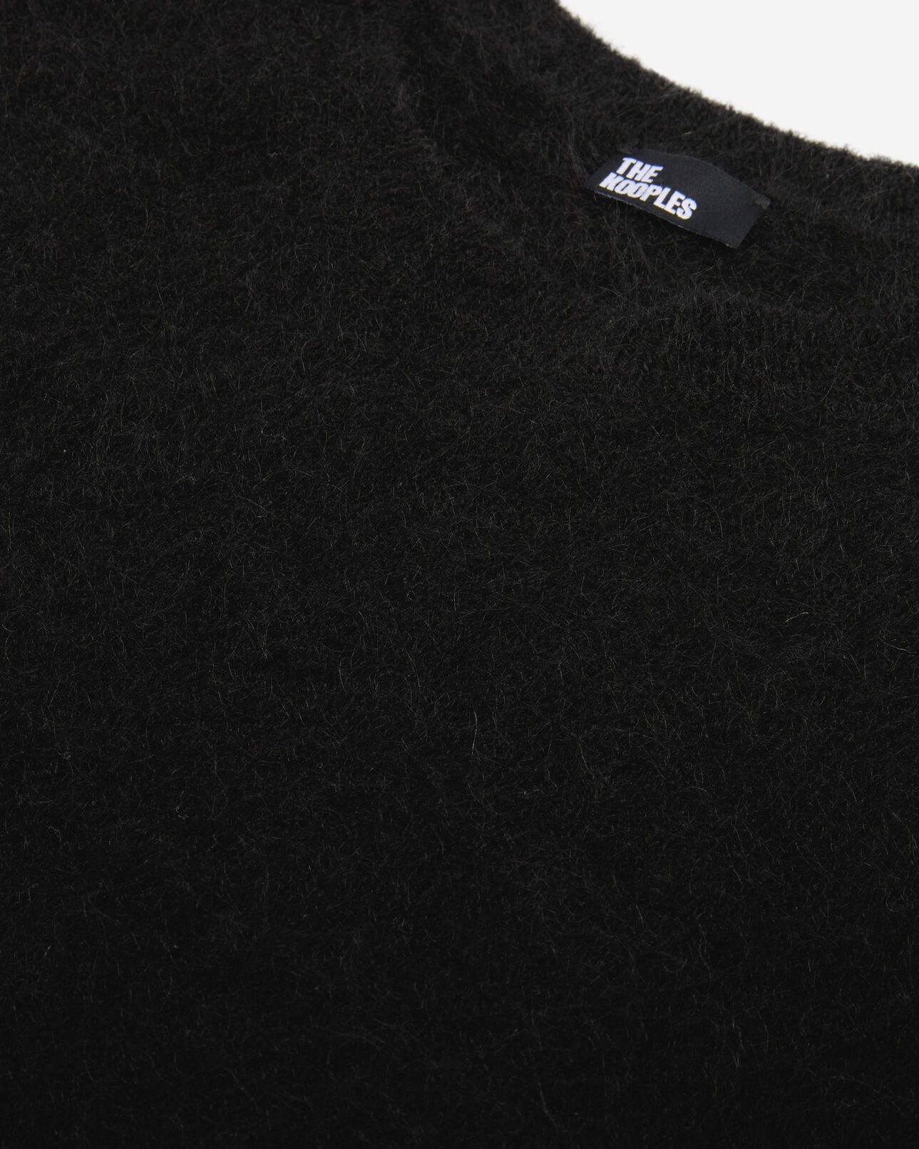 The Kooples MEN BLACK STONE black wool and mohair sweater