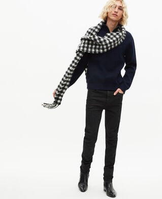 The Kooples UNISEX NOIR ET BLANC xxl schwarz-weiß karierter schal