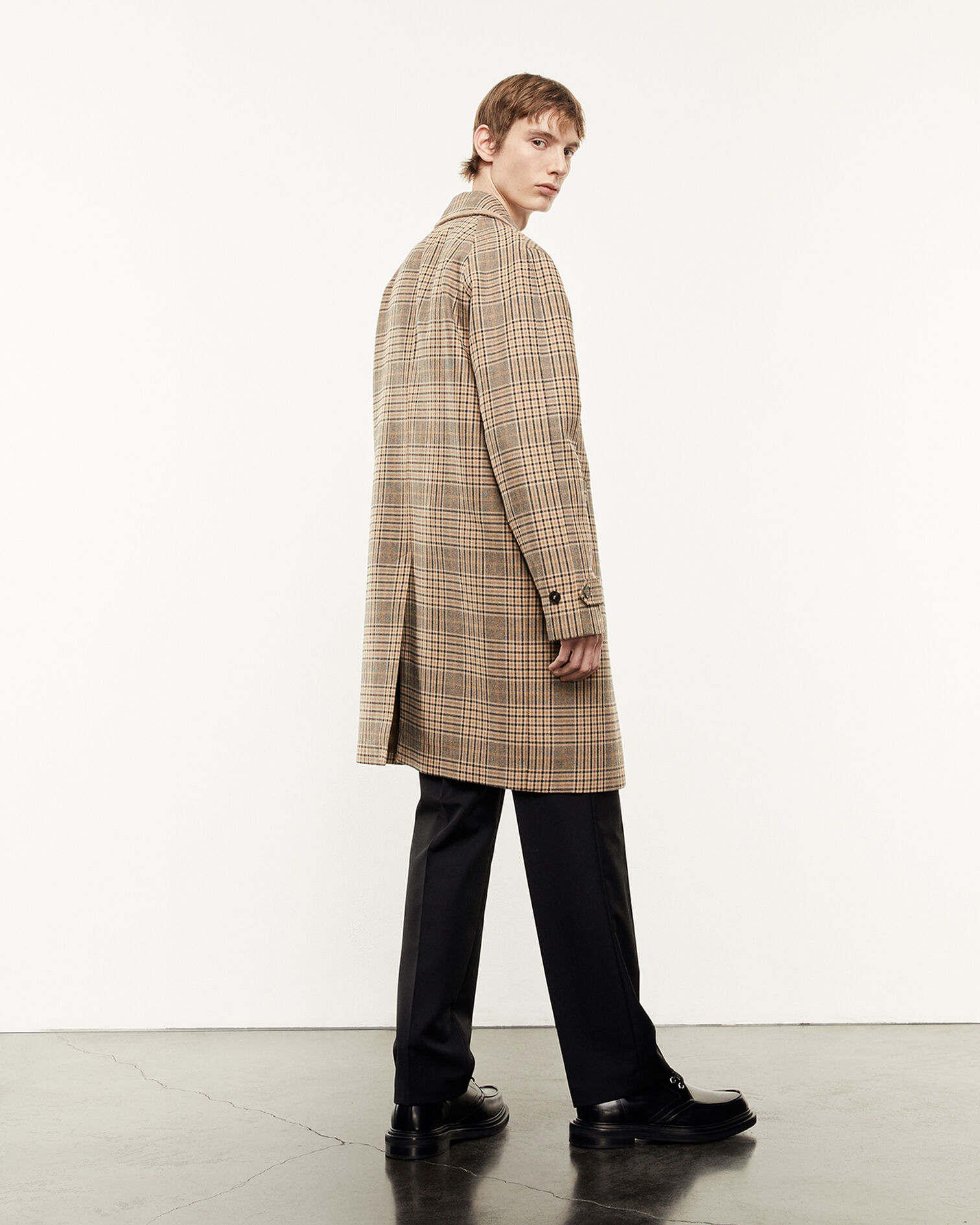 Trench beige et noir à carreaux, CAMEL / BLACK, hi-res image number null